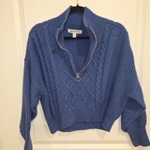 Urban Outfitters Blue Cable Knit Sweater Nautical Fisherman Coastal Women Small